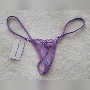 NWT Rare Wicked Weasel Purple Sheer Thong Knicker